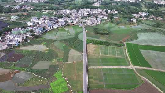 中国乡村田园风光航拍