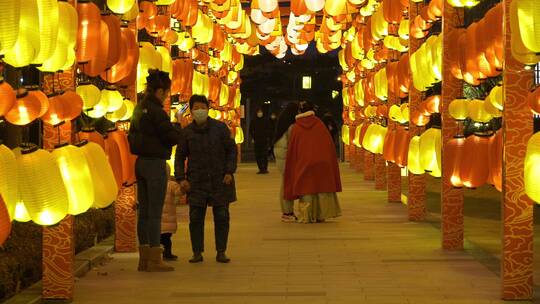 中国新年元宵节红灯笼视频素材模板下载