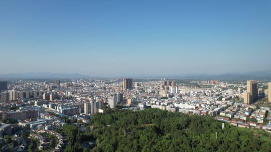 城市上空航拍