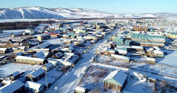 全国唯一俄罗斯族民族乡：恩和的乡村雪景