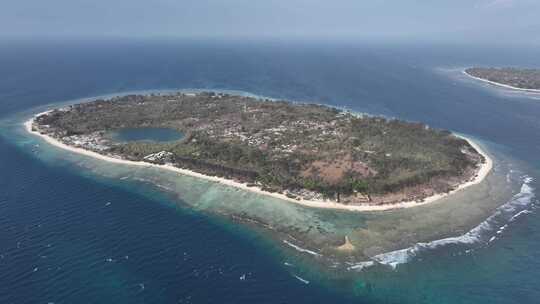 HDR印度尼西亚吉利群岛航拍海滨自然风光