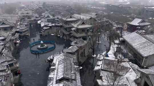 周至水街雪景