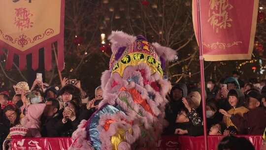 喜庆祥和的舞狮表演