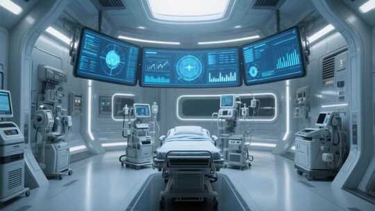 未来感医疗室医疗设备场景