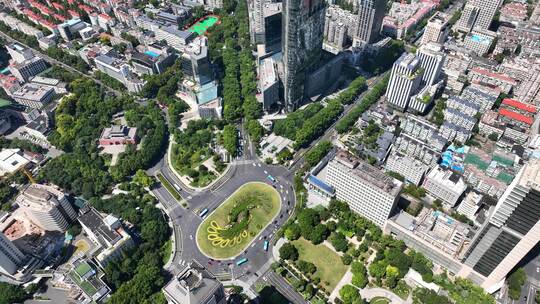 中国江苏南京市鼓楼区古老广场城市街道风光