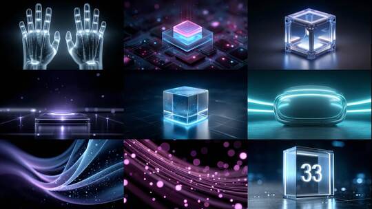 未来科技虚拟数据可视化高清在线视频素材下载