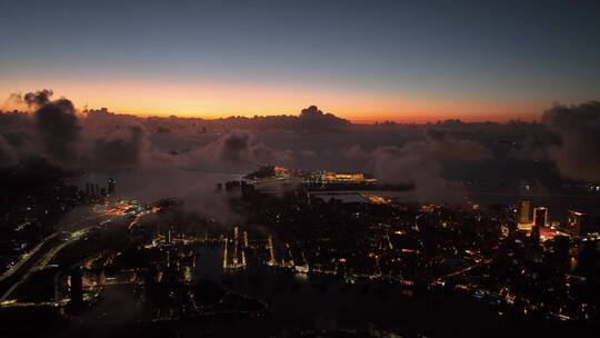 黎明前的港珠澳大桥视频素材模板下载