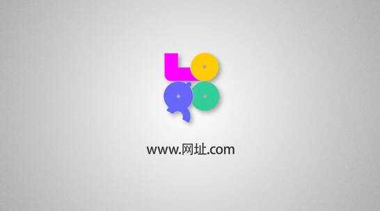 简洁粒子碎片汇聚企业LOGO片头