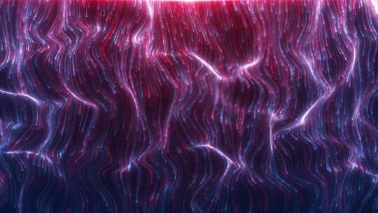 红色粒子光线粒子瀑布舞台背景视频素材模板下载