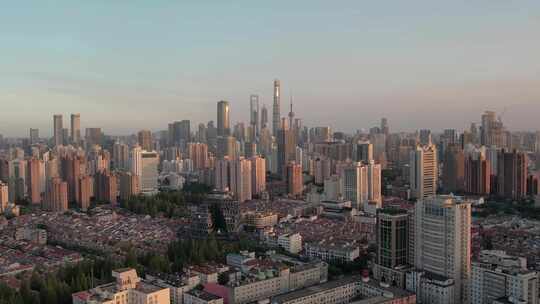 航拍上海 远眺 陆家嘴金融中心视频素材模板下载