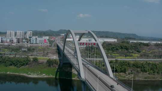 航拍渠江大桥