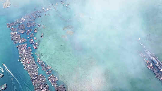 海南陵水疍家渔排航拍