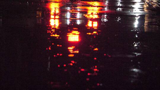 雨夜空镜素材