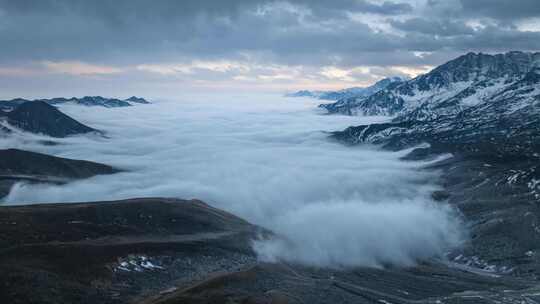 雪山云海延时