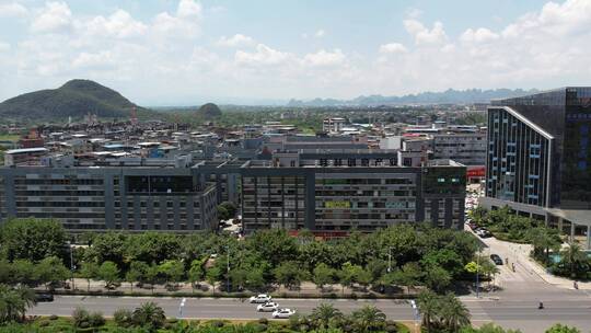 广西桂林创意产业园创业大厦城市航拍