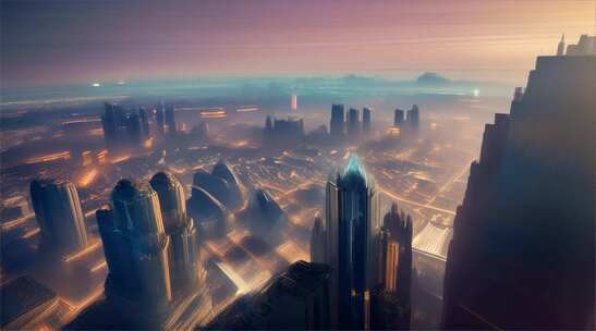 AIGC作品 未来科幻科技城市合集