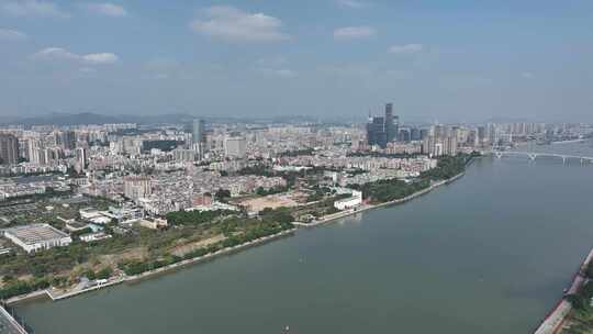 广州珠江及周边建筑风光航拍