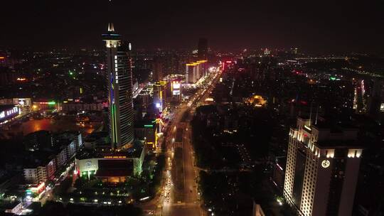 东莞厚街国际大酒店夜景（6）视频素材模板下载