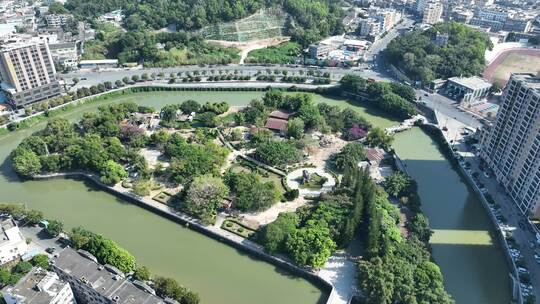 广东陆丰市航拍汕尾市城镇乡村农村乡镇建筑