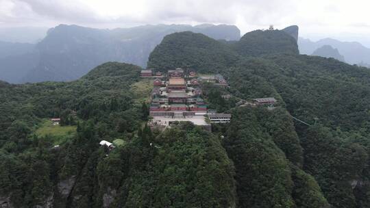 湖南张家界天门山5A景区航拍