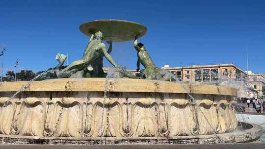 马耳他瓦莱塔三海神喷泉