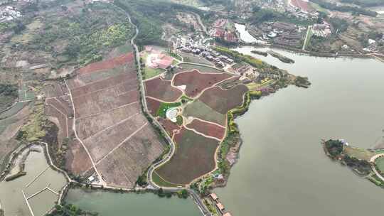 4K云南红河州弥勒东风韵艺术小镇风景区