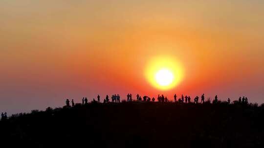 和你一起看日落 追日落 太阳下山有月光