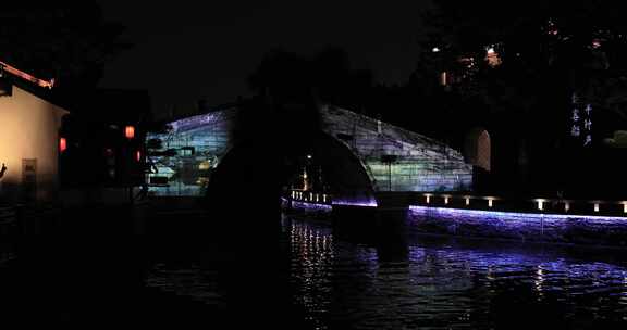 美丽苏州枫桥夜景