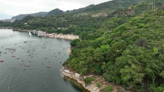 抚仙湖明星鱼洞风景区海边沙滩湖泊