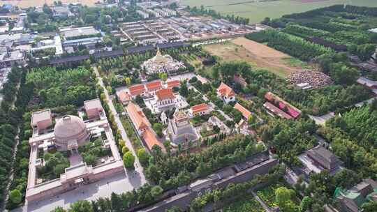 河南洛阳白马寺航拍