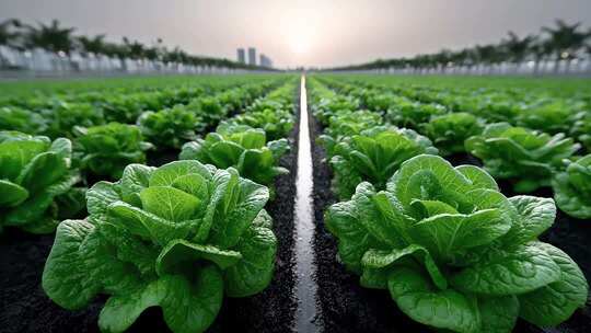 生机盎然的田园：蔬菜在阳光下茁壮成长