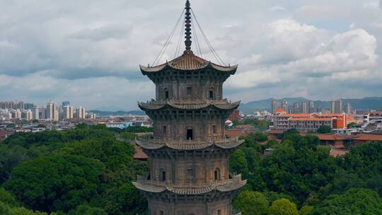 泉州开元寺航拍泉州市东西塔航拍