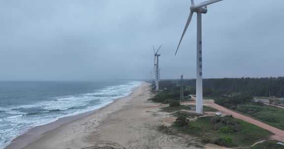 海南岛风车航拍