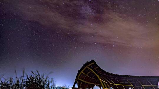 滇池湿地星空延时摄影