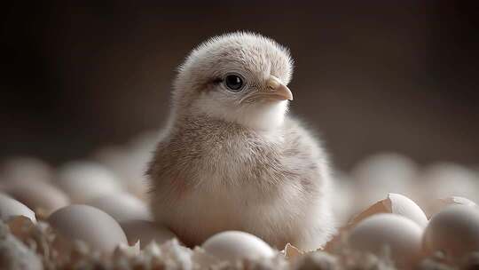 破壳新生：小鸡与蛋壳的生命奇迹