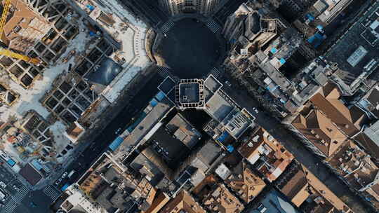 上海外滩福州路航拍