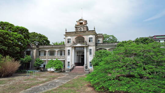 江门台山端芬镇庙边学校航拍