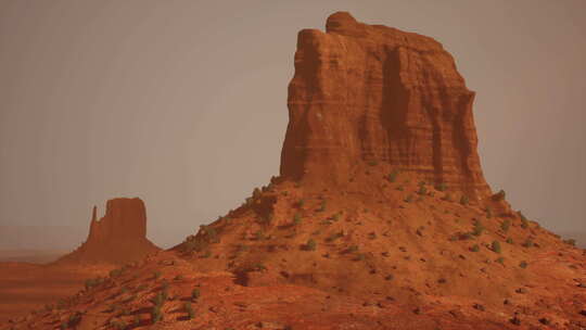 沙漠中部的大型岩石群视频素材模板下载