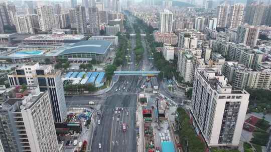 深圳福田区梅林路航拍