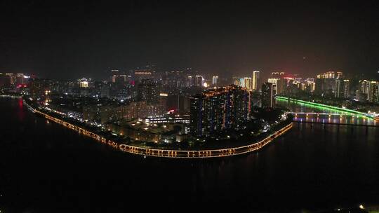 泉州夜景航拍晋江夜景安溪夜景唯美城市夜景