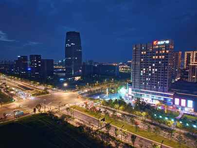 杭州大江东宝龙广场智慧谷夜景