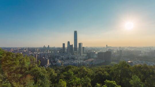 东莞CBD天际线日落美景