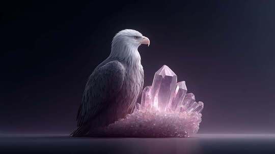 雄鹰守护紫水晶的神秘力量