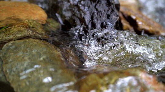 清澈的流水山泉水溪水水资源合集视频素材模板下载