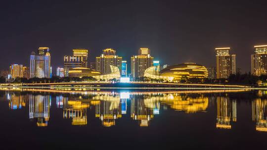 河南艺术中心夜景延时4K