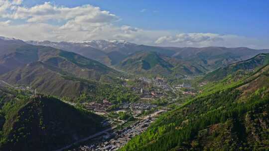 五台山春季航拍