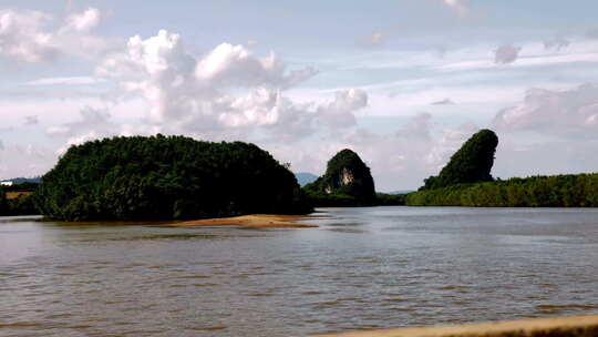 甲米（泰国）河流的时间推移。（时间推移-角度1）