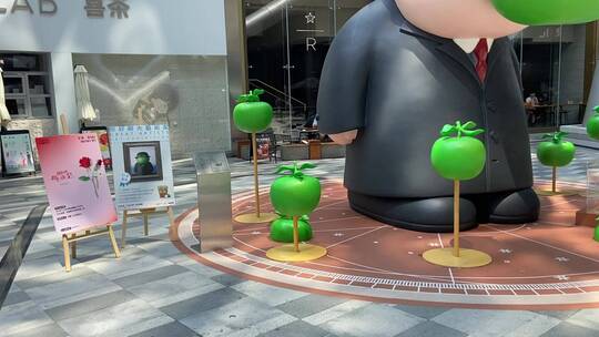 济南恒隆广场“你好啊大艺术家”展览视频素材模板下载