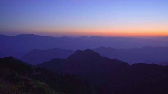 杭州临安大明山牵牛岗群山日出晨曦风景