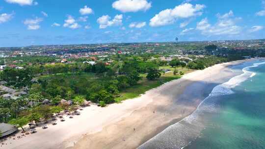 巴厘岛度假村与沙滩航拍视频素材模板下载
